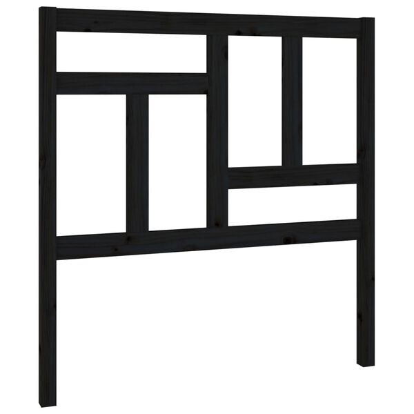 vidaXL fekete tömör fenyőfa ágyfejtámla 95,5 x 4 x 100 cm