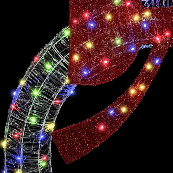 vidaXL Koszor&uacute; 60 LED-del Soksz&iacute;nű 75 cm Akril