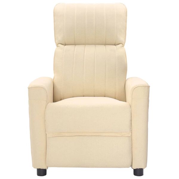 vidaXL krémszínű szövet masszázsfotel