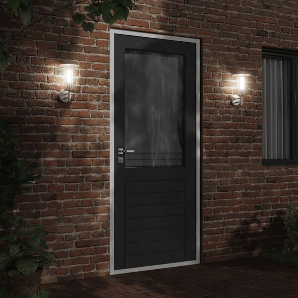 vidaXL 2 db ez&uuml;stsz&iacute;nű rozsdamentes ac&eacute;l k&uuml;lt&eacute;ri falil&aacute;mpa