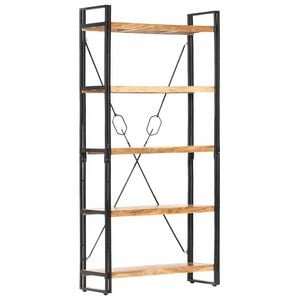 vidaXL 5-szintes t&ouml;m&ouml;r ak&aacute;cfa k&ouml;nyvespolc 90 x 30 x 180 cm