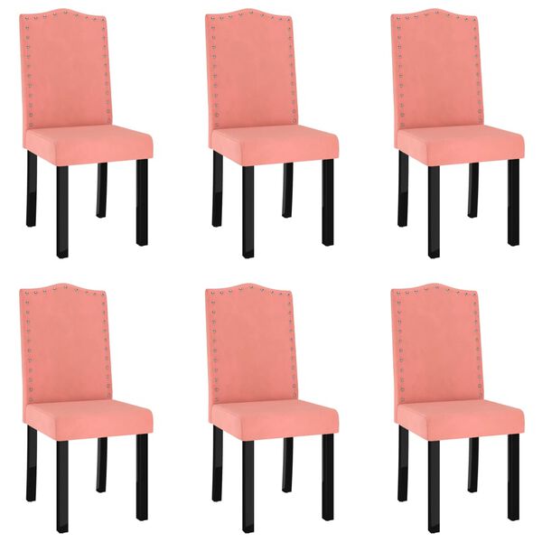 vidaXL 6 db r&oacute;zsasz&iacute;n b&aacute;rsony &eacute;tkezősz&eacute;k