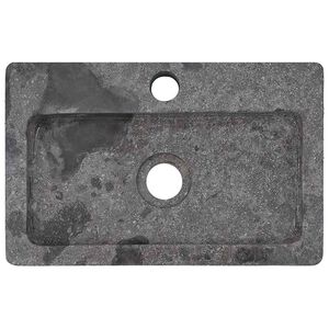 vidaXL sz&uuml;rke m&aacute;rv&aacute;ny falra szerelhető mosd&oacute;kagyl&oacute; 38 x 24 x 6,5 cm
