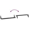 vidaXL Falpolcok 2 pcs Fekete t&ouml;lgy 80 x 15 x 15,5 cm Faanyag