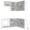 vidaXL Konyhai Egys&eacute;g LUCCA 8 pcs Betonsz&uuml;rke Szerelt Fa