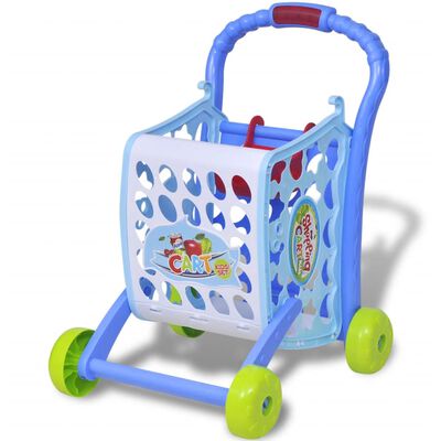 Gyerek 3 az 1-ben játék bevásárlókocsi kék