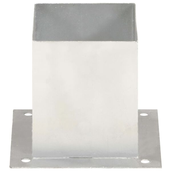 vidaXL 4 db horganyzott f&eacute;m oszlopr&ouml;gz&iacute;tő 121 mm