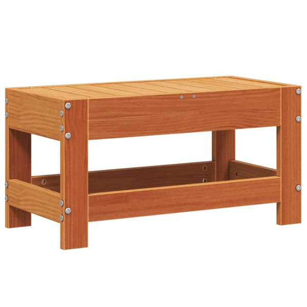 vidaXL viaszbarna t&ouml;m&ouml;r fenyőfa kerti l&aacute;bzs&aacute;moly 62 x 30 x 32 cm