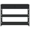 vidaXL fekete szerelt fa t&aacute;lal&oacute;asztal 100x28x75 cm