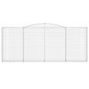 vidaXL 3 db íves horganyzott vas gabion kosár 400x30x160/180 cm