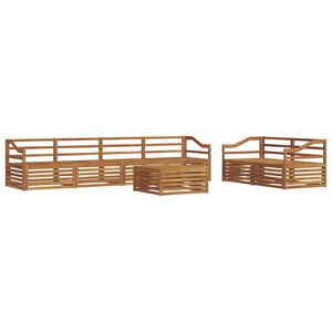 vidaXL K&uuml;lt&eacute;ri kanap&eacute; szett 7 pcs Term&eacute;szetes T&ouml;m&ouml;r Ak&aacute;cfa