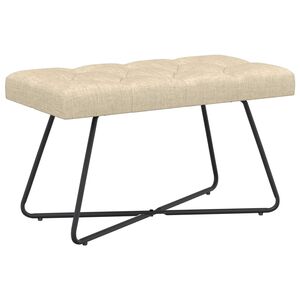 vidaXL Gombos varr&aacute;s&uacute; pad Kr&eacute;msz&iacute;nű 80 x 40 x 46 cm Sz&ouml;vet