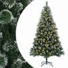 vidaXL Mű kar&aacute;csonyfa 120 cm 150 LED Meleg feh&eacute;r PVC &eacute;s f&eacute;m Z&ouml;ld