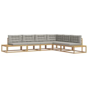 vidaXL K&uuml;lt&eacute;ri kanap&eacute; szett Feh&eacute;r 357 x 198,5 x 73 cm Poli&eacute;szter