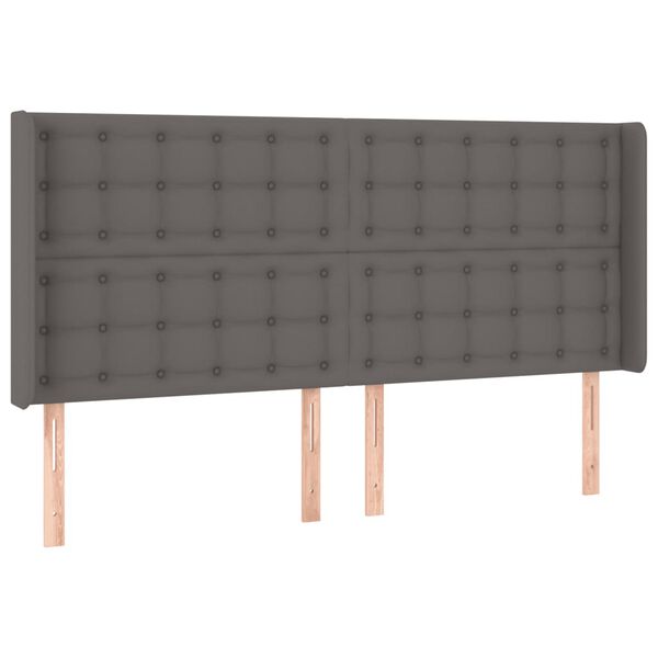 vidaXL sz&uuml;rke műbőr LED-es fejt&aacute;mla 163x16x118/128 cm