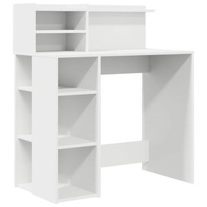 vidaXL Asztal Feh&eacute;r Szerelt Fa 90 x 48 x 101,5 cm