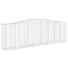 vidaXL &iacute;ves horganyzott vas gabion kos&aacute;r 400x50x120/140 cm