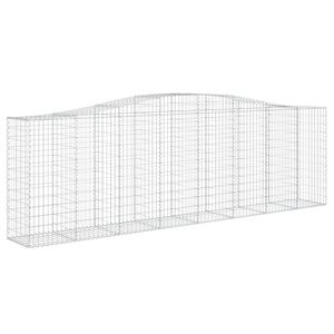 vidaXL &iacute;ves horganyzott vas gabion kos&aacute;r 400x50x120/140 cm