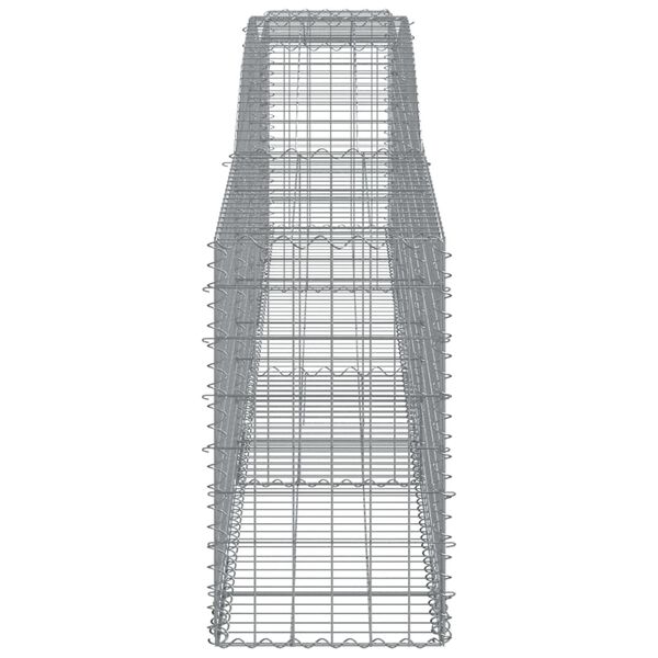 vidaXL íves horganyzott vas gabion kosár 400x50x80/100 cm
