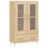 vidaXL sonoma t&ouml;lgy sz&iacute;nű szerelt fa magasszekr&eacute;ny 69,5 x 31 x 115 cm