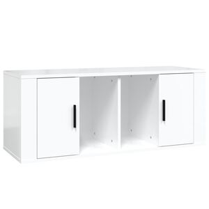 vidaXL feh&eacute;r magasf&eacute;nyű szerelt fa TV-szekr&eacute;ny 100x35x40 cm