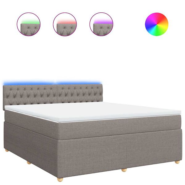 vidaXL t&oacute;psz&iacute;nű sz&ouml;vet rug&oacute;s &aacute;gy matraccal 180 x 200 cm