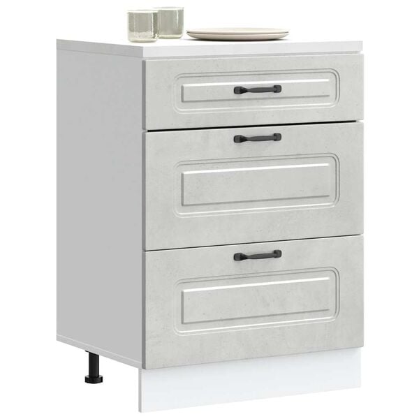 vidaXL Konyhai alapszekr&eacute;ny Kalmar beton sz&uuml;rke műfa