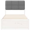 vidaXL Ágykeret Kárpitozott Fejtámlával Világosszürke 75 x 190 cm