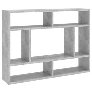 vidaXL betonsz&uuml;rke szerelt fa fali polc 75 x 16 x 55 cm