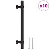 vidaXL 10 db fekete rozsdamentes ac&eacute;l szekr&eacute;nyfoganty&uacute; 128 mm