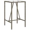 vidaXL sz&uuml;rke polyrattan k&uuml;lt&eacute;ri b&aacute;rasztal 70 x 70 x 110 cm