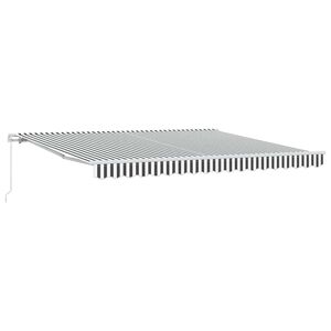 vidaXL antracitsz&uuml;rke-feh&eacute;r k&eacute;zzel kih&uacute;zhat&oacute; napellenző 400 x 300 cm