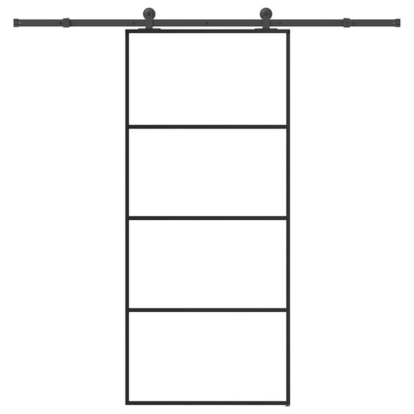 vidaXL ESG &uuml;veg &eacute;s alum&iacute;nium tol&oacute;ajt&oacute; f&eacute;mszerelv&eacute;ny-szettel 90x205 cm