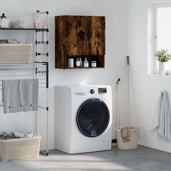 vidaXL f&uuml;st&ouml;s t&ouml;lgy sz&iacute;nű szerelt fa fali szekr&eacute;ny 60 x 31 x 70 cm