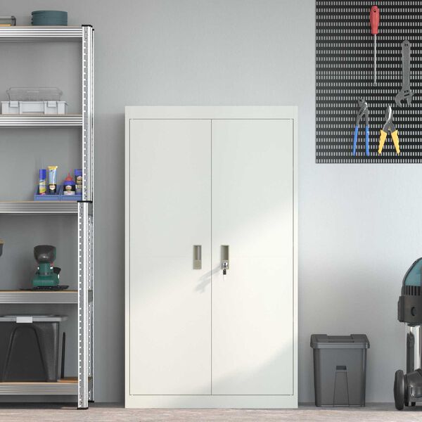 vidaXL T&aacute;rol&oacute;szekr&eacute;ny t&aacute;rol&oacute;val 2 pcs Feh&eacute;r 80 x 40 x 140 cm