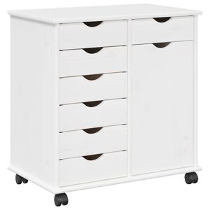 vidaXL G&ouml;rgős szekr&eacute;ny Feh&eacute;r 63,5 x 39 x 65,5 cm T&ouml;m&ouml;r fenyőfa