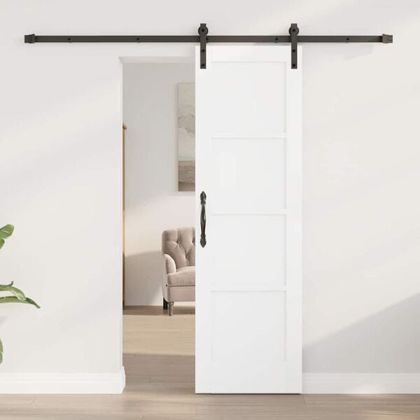 vidaXL Cs&uacute;sz&oacute; ajt&oacute; Feh&eacute;r 61 x 198,5 cm T&ouml;m&ouml;r fenyőfa