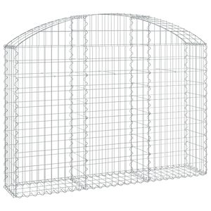 vidaXL &iacute;ves horganyzott vas gabion kos&aacute;r 150x30x100/120 cm