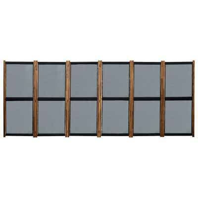 vidaXL fekete 6 paneles paraván 420 x 170 cm