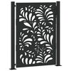 vidaXL fekete ac&eacute;l kerti kapu 100x125 cm hull&aacute;mmint&aacute;s ac&eacute;lb&oacute;l
