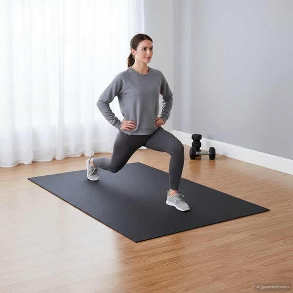 vidaXL Sportv&eacute;dő matrac Fekete 150 x 75 x 0.6 cm PVC