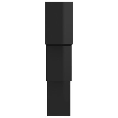 vidaXL fekete kocka alakú szerelt fa fali polcok 68x15x68 cm