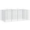 vidaXL &iacute;ves horganyzott vas gabion magas&aacute;gy&aacute;s 200 x 100 x 100 cm