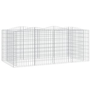 vidaXL &iacute;ves horganyzott vas gabion magas&aacute;gy&aacute;s 200 x 100 x 100 cm