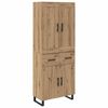 vidaXL Magasfi&uacute; fi&oacute;kkal Artisan t&ouml;lgy 69,5 x 34 x 180 cm Faanyag