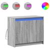 vidaXL sz&uuml;rke sonoma szerelt fa t&aacute;lal&oacute;szekr&eacute;ny LED-del 72 x 34 x 61 cm