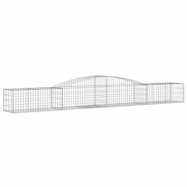 vidaXL 5 db íves horganyzott vas gabion kosár 400x50x40/60 cm