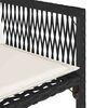 vidaXL 4 db fekete polyrattan kerti szék párnával