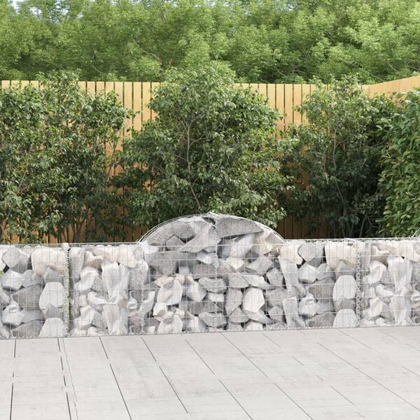 vidaXL 12 db &iacute;ves horganyzott vas gabion kos&aacute;r 200x30x60/80 cm