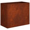 vidaXL Kerti cser&eacute;p Rozsd&aacute;s 60 x 30 x 50 cm Időj&aacute;r&aacute;s&aacute;ll&oacute; Ac&eacute;l